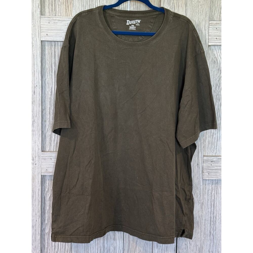 Duluth Trading Company Men's Tshirt Short Sleeve Relaxed Olive Green Size 2XL
